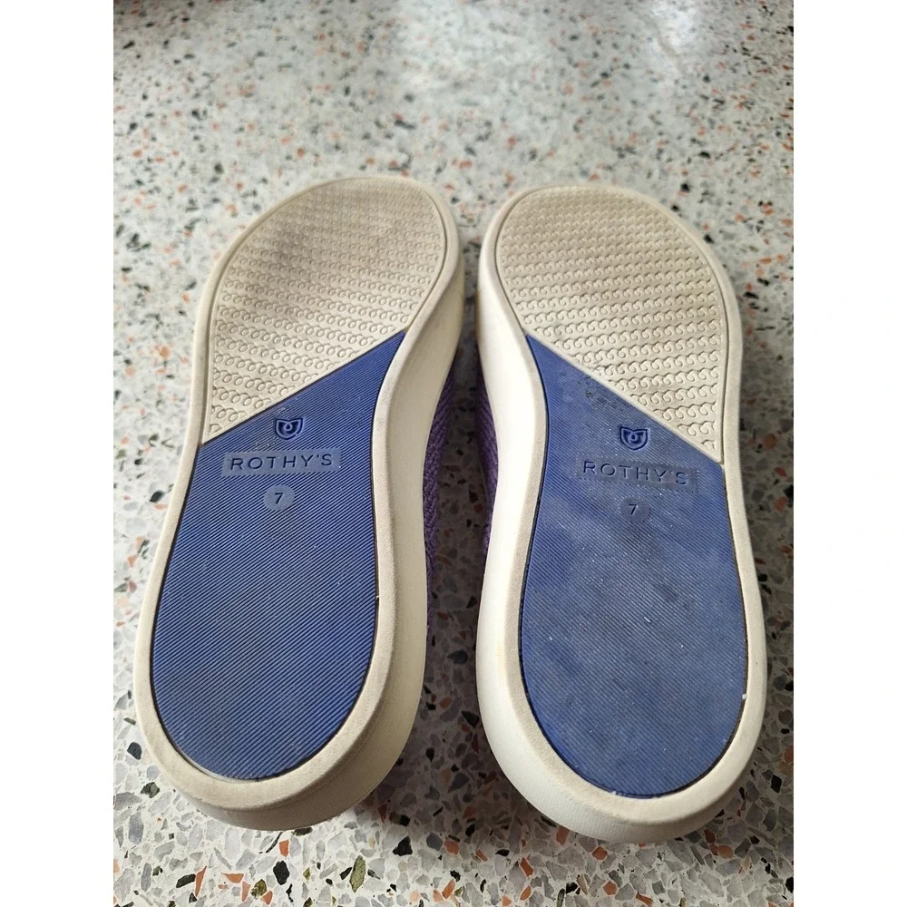 Rothy's The Original Slip On Amethyst Terry Purple Knit Sneaker‎